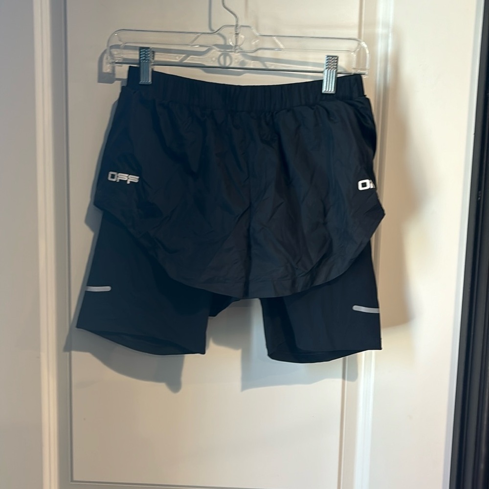 Off White Offactive Layered Black Small Shorts 90… - image 1
